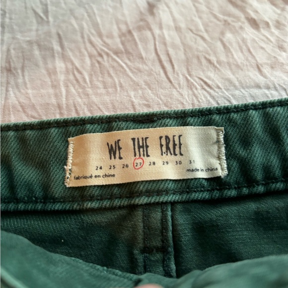 Free People: We The Free Green Jean Skirt - Picture 2 of 4